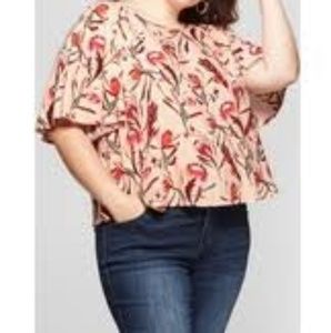 Ava&Viv Flutter Sleeve Shirt 2x